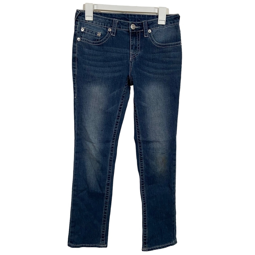 True Religion Medium Wash Tapered Straight Leg Jeans